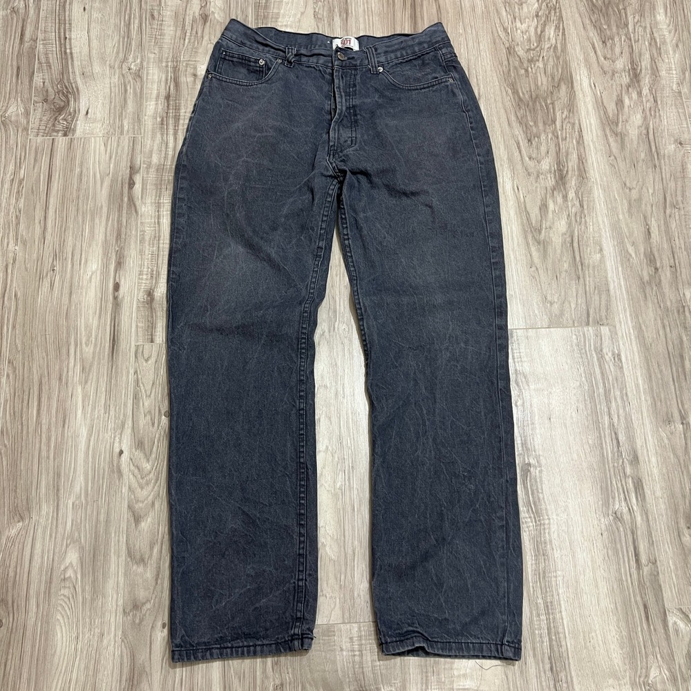 Levis 501 Mens 34x34 Faded Washed Black Charcoal Jeans Straight Leg Button Fly